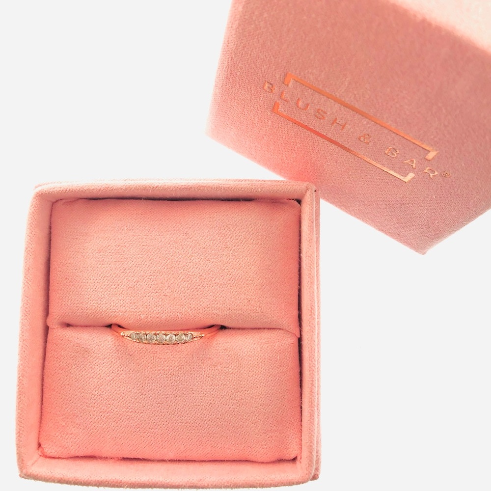 Women’s Blush & Bar Rose Gold Kathleen Stack Ring